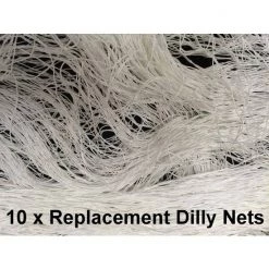 Seahorse Accessories 10 X 12 Ply Replacement Crab Dilly Nets-Dillie Nets-Witches Hat Replacement Nets -Gifts Sales 12Ply Dilly Netx10 5