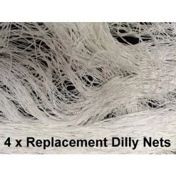 Seahorse Accessories 4 X 12 Ply Replacement Crab Dilly Nets-Dillie Nets-Witches Hat Replacement Nets -Gifts Sales 12Ply Dilly Netx4 5