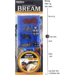 Assorted Tackle Packs Gillies Bream Tackle Pack - 101 Piece Assorted Tackle Kit With 8lb Fishing Line -Gifts Sales 28SPBR 2