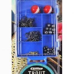 Assorted Tackle Packs Gillies Trout Tackle Pack - 100 Piece Assorted Tackle Kit With 6lb Fishing Line