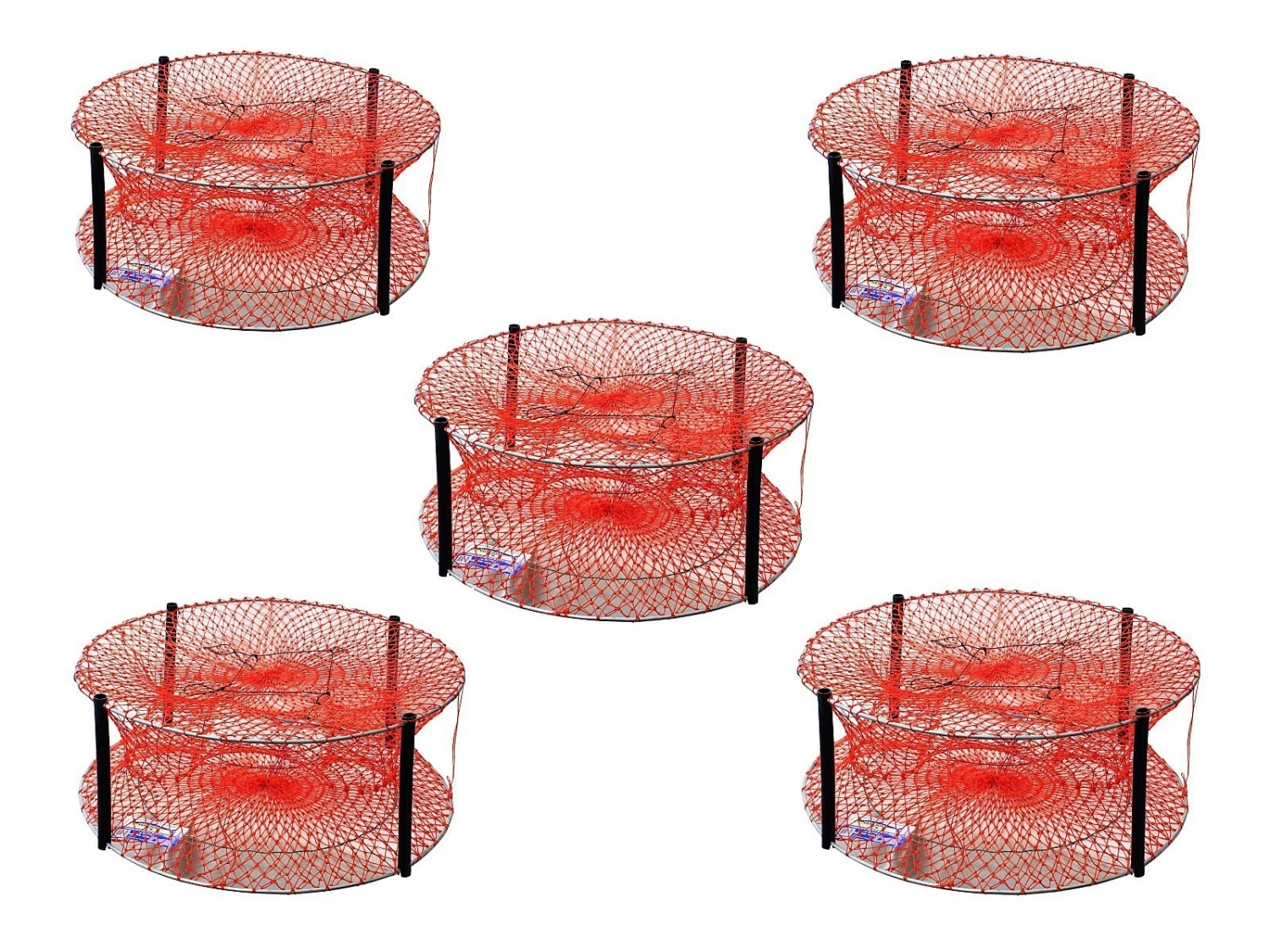 Crab Pots/Traps 5 X Wilson Heavy Duty Round Crab Traps - Bulk Pack Of 4 Entry Crab Pots - 24 Ply 2 Crab Pots/Traps 5 X Wilson Heavy Duty Round Crab Traps - Bulk Pack Of 4 Entry Crab Pots - 24 Ply