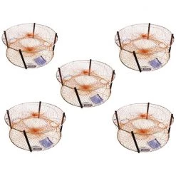 Crab Pots/Traps 5 X Wilson Round Crab Traps - Bulk Pack Of 4 Entry Crab Pots - 18 Ply Mesh -Gifts Sales 309CTROX5 2