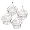 4 X Wilson Ready Rigged Wire Bottom Crab Nets - 2 Rings With Float And Rope -Gifts Sales 309cnwbx4