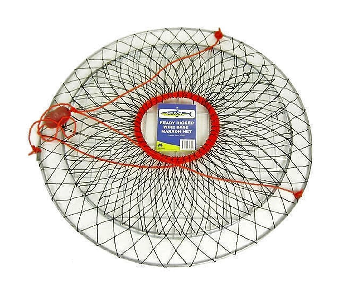 Wilson Ready Rigged Wire Bottom Marron Net- 2 Rings With Float And Rope 3 Wilson Ready Rigged Wire Bottom Marron Net- 2 Rings With Float And Rope