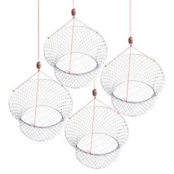 4 X New Wilson Ready Rigged Wire Bottom Marron Nets-2 Rings With Float And Rope 17 4 X New Wilson Ready Rigged Wire Bottom Marron Nets-2 Rings With Float And Rope -Gifts Sales 309mnx4 7