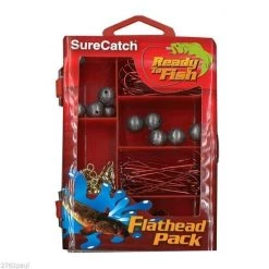 Gifts Under $20 Surecatch 130pc Flathead Pack In Fishing Tackle Box - Tackle Kit -Gifts Sales 309pkf 9