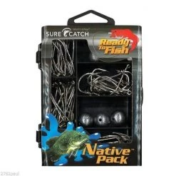 Gifts Under $20 Surecatch 66pc Native Pack In Fishing Tackle Box - Tackle Kit -Gifts Sales 309pkn 9