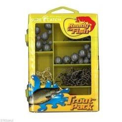 Gifts Under $20 Surecatch 153pc Trout Pack In Fishing Tackle Box - Tackle Kit -Gifts Sales 309pkt 9