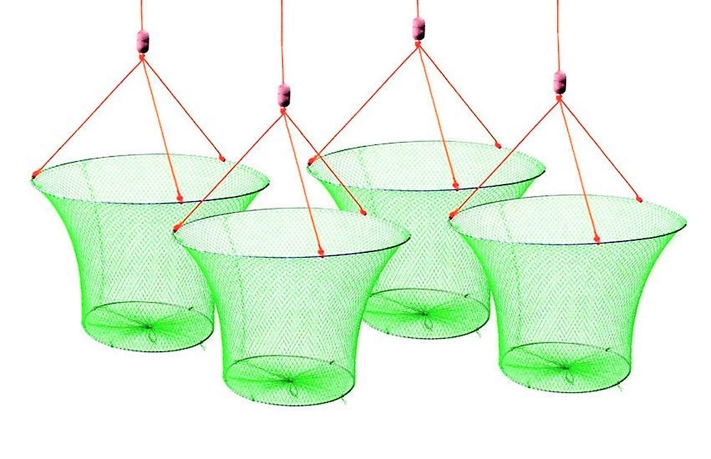 4 X Wilson Double Ring Yabbie Nets With 1 Inch Mesh-Drop Net-Four Pack-Red Claw 3 4 X Wilson Double Ring Yabbie Nets With 1 Inch Mesh-Drop Net-Four Pack-Red Claw