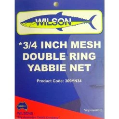 4 X Wilson Double Ring Yabbie Nets With 3/4 Inch Mesh-Drop Net-Four Pack -Gifts Sales 309yn34x4 6