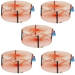 Crab Pots/Traps 5 X Jarvis Walker Heavy Duty Pro Round Crab Traps-Bulk Pack Of 4 Entry Crab Pots