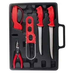 Jarvis Walker Deluxe Filleting Tool Kit-2 X Knives,Scaler,Pliers And Sharpener -Gifts Sales Jw Deluxe Fillet Kit 2