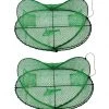 Yabbie Traps/Nets 2 X Seahorse Folding Opera House Traps With 75mm Rings-Green Yabby Net-Red Claw Trap -Gifts Sales Nohr 75mmx2