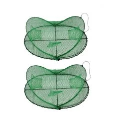 Yabbie Traps/Nets 2 X Seahorse Folding Opera House Traps With 75mm Rings-Green Yabby Net-Red Claw Trap 9 Yabbie Traps/Nets 2 X Seahorse Folding Opera House Traps With 75mm Rings-Green Yabby Net-Red Claw Trap -Gifts Sales Nohr 75mmx2 3