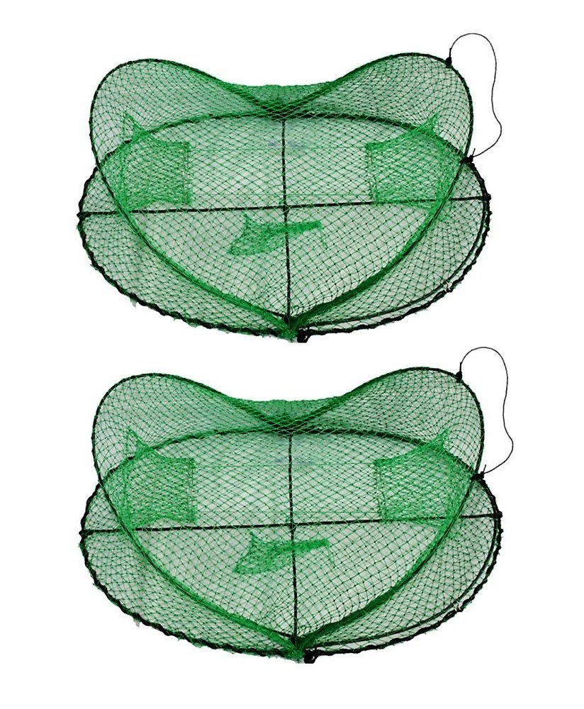 Yabbie Traps/Nets 2 X Seahorse Folding Opera House Traps With 75mm Rings-Green Yabby Net-Red Claw Trap 3 Yabbie Traps/Nets 2 X Seahorse Folding Opera House Traps With 75mm Rings-Green Yabby Net-Red Claw Trap