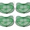 Seahorse Folding Opera House Trap With 90mm Rings- 4 Pack - Green Yabbie Nets