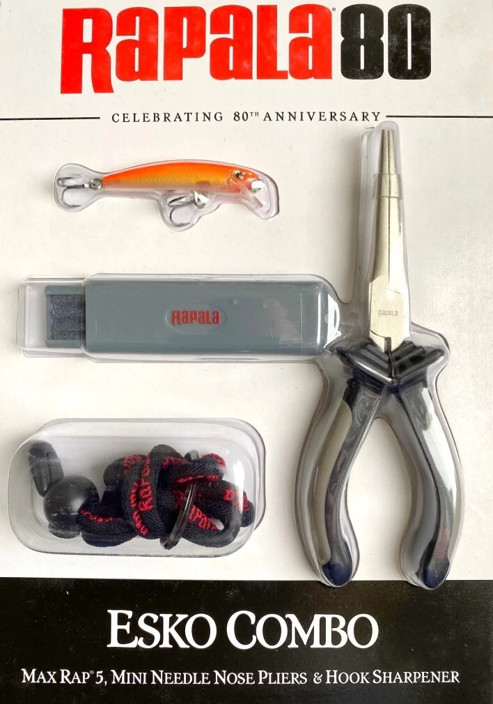 Rapala Esko Combo Fishing Tool Bundle - Max Rap 5 Lure, Pliers & Hook Sharpener 3 Rapala Esko Combo Fishing Tool Bundle - Max Rap 5 Lure, Pliers & Hook Sharpener