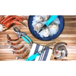 Scalers/Fish Cleaning Toadfish Outfitters Coastal Kitchen Collection Set - Seafood Tool Kit 9 Scalers/Fish Cleaning Toadfish Outfitters Coastal Kitchen Collection Set - Seafood Tool Kit -Gifts Sales TFCKCSET TEAL 2
