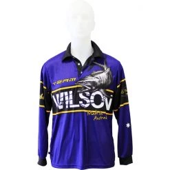 Fishing Shirts & Polos Team Wilson Tournament Long Sleeve Fishing Shirt With Collar - Fishing Jersey -Gifts Sales TSLSW
