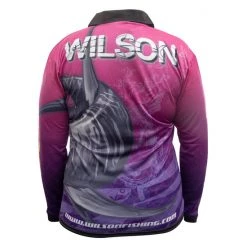 Fishing Shirts & Polos Team Wilson Pink/Purple Tournament Long Sleeve Fishing Shirt - Fishing Jersey -Gifts Sales TSLSWPP 1