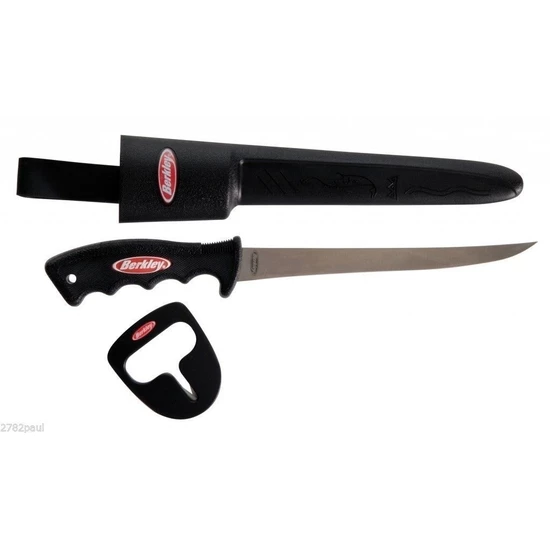Knives Berkley 7" Stainless Steel Fillet Knife + Sheath & Knife Sharpener-Fish Cleaning 5 Knives Berkley 7" Stainless Steel Fillet Knife + Sheath & Knife Sharpener-Fish Cleaning - Image 3